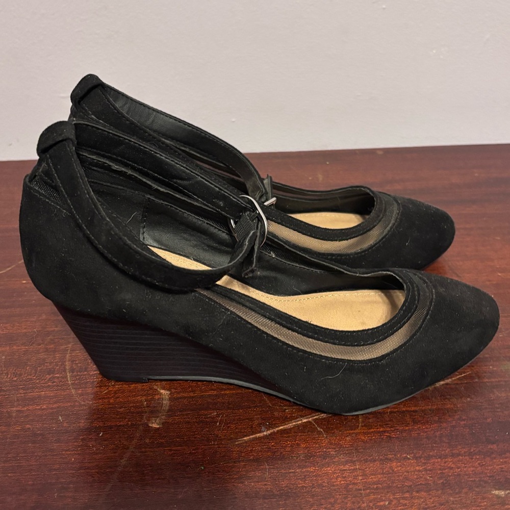 TORRID | Black Mesh Wedge Pump (WW)